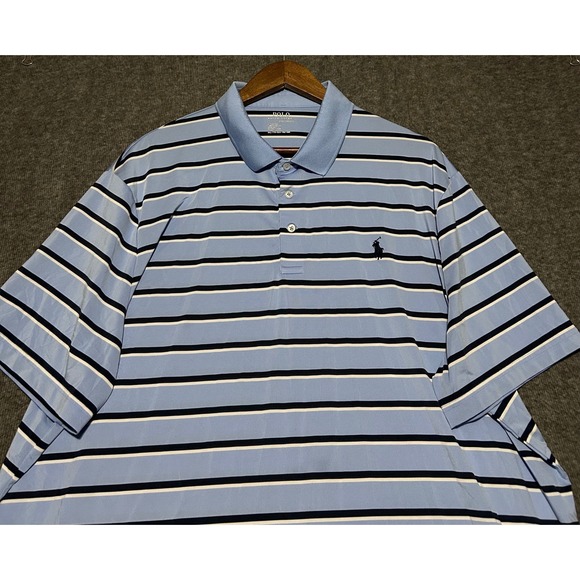 Polo Ralph Lauren Other - Polo ralph lauren performance polo shirt striped blue golf stretch size 2XL